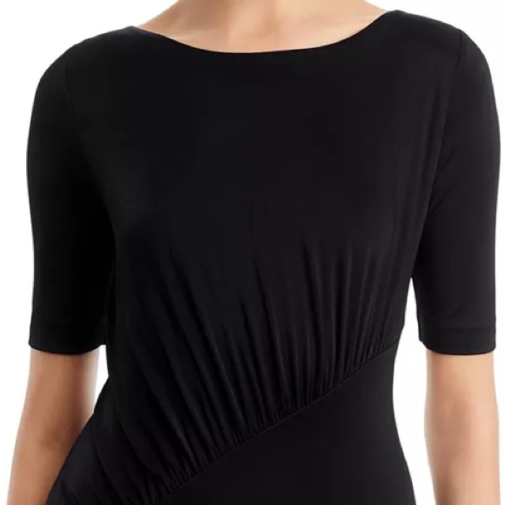 NWT Hugo Boss Etalicy Midi Dress Chic Preppy Business Career Formal Black Sz L - Picture 3 of 16